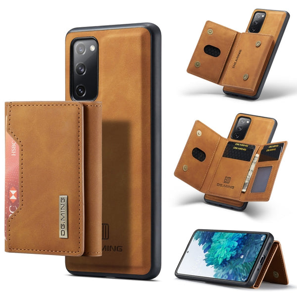 DG.MING M2 Series 3-Fold Multi Card Bag + Magnetic Back Cover Shockproof Case with Wallet & Holder Function, For Samsung Galaxy A52 5G / 4G, For Samsung Galaxy Note20, For Samsung Galaxy S20 FE