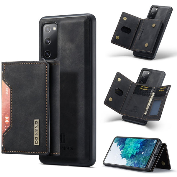 DG.MING M2 Series 3-Fold Multi Card Bag + Magnetic Back Cover Shockproof Case with Wallet & Holder Function, For Samsung Galaxy A52 5G / 4G, For Samsung Galaxy Note20, For Samsung Galaxy S20 FE