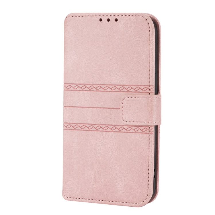 Embossed Striped Magnetic Buckle PU + TPU Horizontal Flip Leather Case with Holder & Card Slot & Wallet & Photo Frame & Sling, For iPhone 12 Pro, For iPhone 12 Pro Max, For iPhone 11, For iPhone 11 Pro