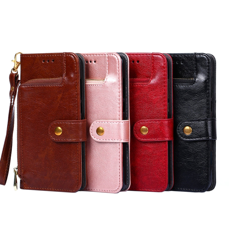 Zipper Bag PU + TPU Horizontal Flip Leather Case with Holder & Card Slot & Wallet & Lanyard