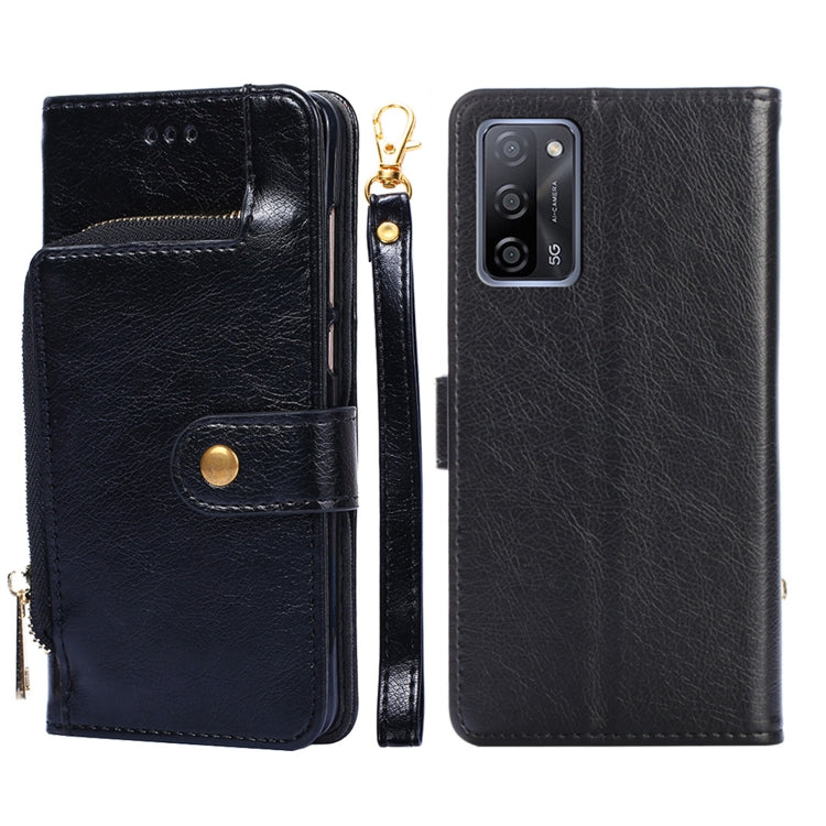 Zipper Bag PU + TPU Horizontal Flip Leather Case with Holder & Card Slot & Wallet & Lanyard