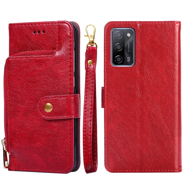 Zipper Bag PU + TPU Horizontal Flip Leather Case with Holder & Card Slot & Wallet & Lanyard