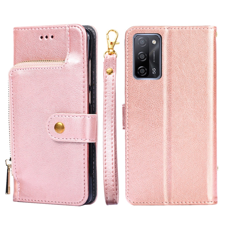 Zipper Bag PU + TPU Horizontal Flip Leather Case with Holder & Card Slot & Wallet & Lanyard