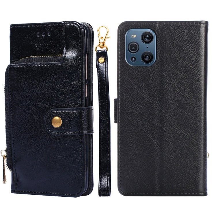 Zipper Bag PU + TPU Horizontal Flip Leather Case with Holder & Card Slot & Wallet & Lanyard