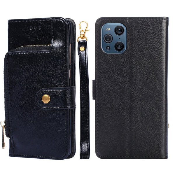 Zipper Bag PU + TPU Horizontal Flip Leather Case with Holder & Card Slot & Wallet & Lanyard