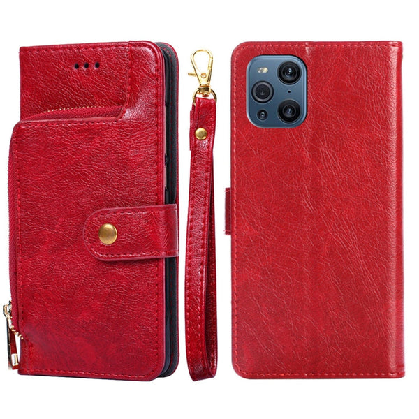 Zipper Bag PU + TPU Horizontal Flip Leather Case with Holder & Card Slot & Wallet & Lanyard