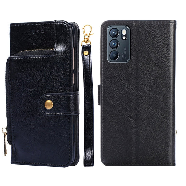 Zipper Bag PU + TPU Horizontal Flip Leather Case with Holder & Card Slot & Wallet & Lanyard