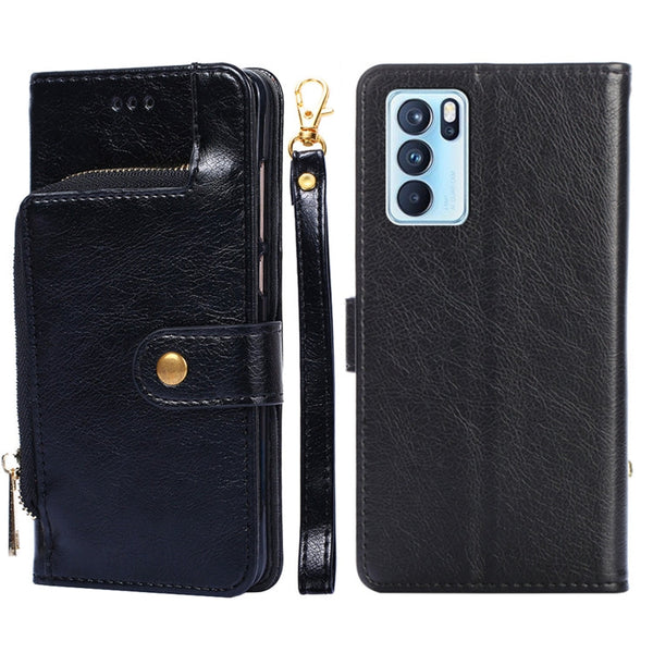 Zipper Bag PU + TPU Horizontal Flip Leather Case with Holder & Card Slot & Wallet & Lanyard