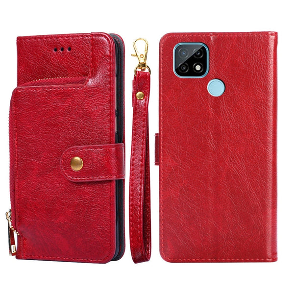 Zipper Bag PU + TPU Horizontal Flip Leather Case with Holder & Card Slot & Wallet & Lanyard