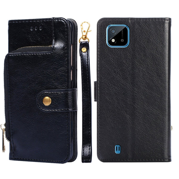 Zipper Bag PU + TPU Horizontal Flip Leather Case with Holder & Card Slot & Wallet & Lanyard