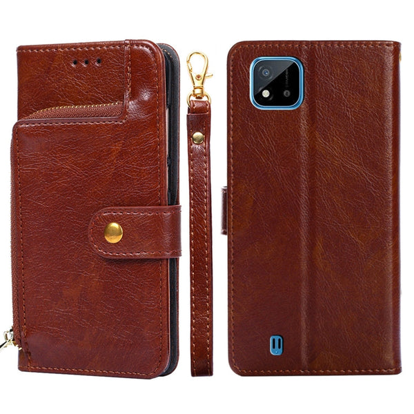 Zipper Bag PU + TPU Horizontal Flip Leather Case with Holder & Card Slot & Wallet & Lanyard