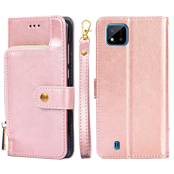 Zipper Bag PU + TPU Horizontal Flip Leather Case with Holder & Card Slot & Wallet & Lanyard