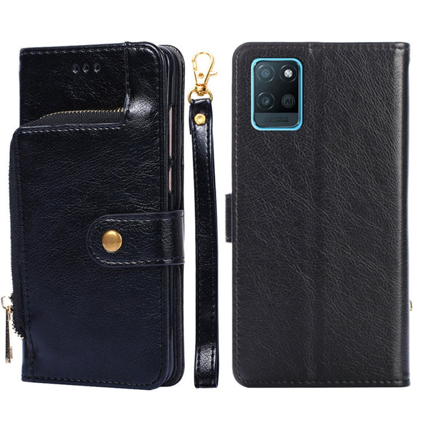 Zipper Bag PU + TPU Horizontal Flip Leather Case with Holder & Card Slot & Wallet & Lanyard
