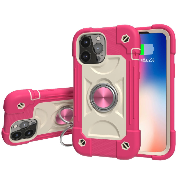 Shockproof Silicone + PC Protective Case with Dual-Ring Holder, For iPhone 13 mini, For iPhone 13