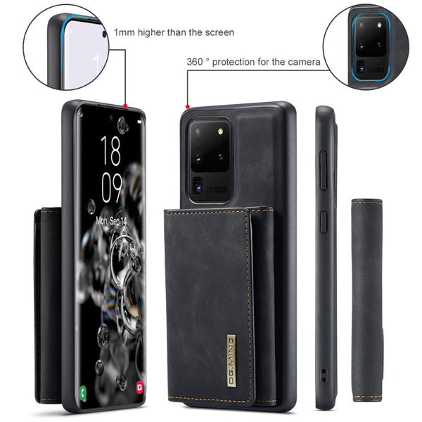 DG.MING M1 Series 3-Fold Multi Card Wallet  Back Cover Shockproof Case with Holder Function, For Samsung Galaxy S20 Ultra, For Samsung Galaxy S20+