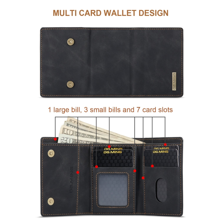 DG.MING M1 Series 3-Fold Multi Card Wallet  Back Cover Shockproof Case with Holder Function, For Samsung Galaxy S20 Ultra, For Samsung Galaxy S20+