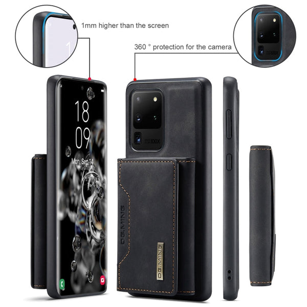 DG.MING M2 Series 3-Fold Multi Card Bag Back Cover Shockproof Case with Wallet & Holder Function, For Samsung Galaxy S20 Ultra, For Samsung Galaxy S20+