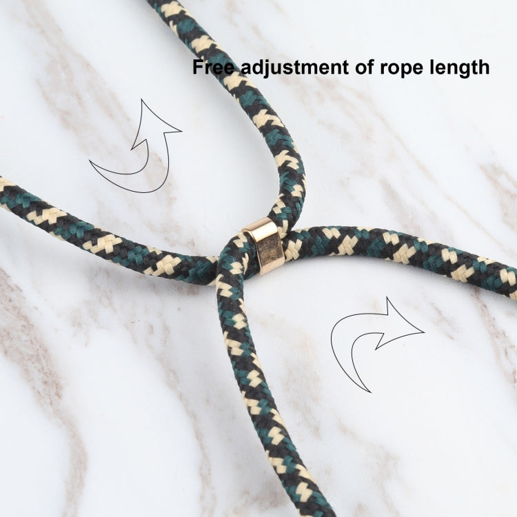 Wheat Straw Material + TPU Shockproof Case with Neck Lanyard, For iPhone 13 Pro Max