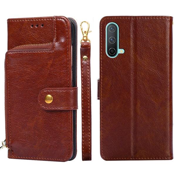 Zipper Bag PU + TPU Horizontal Flip Leather Case with Holder & Card Slot & Wallet & Lanyard