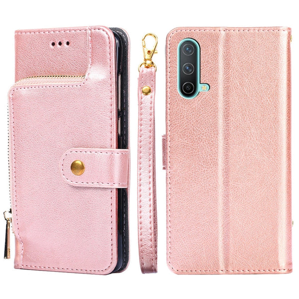 Zipper Bag PU + TPU Horizontal Flip Leather Case with Holder & Card Slot & Wallet & Lanyard