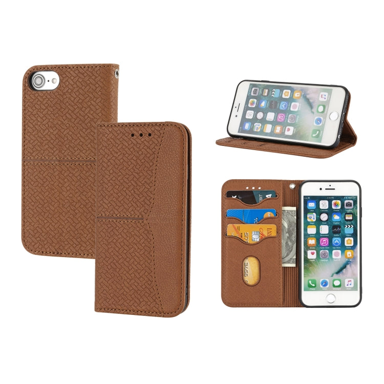 Woven Texture Stitching Magnetic Horizontal Flip PU Leather Case with Holder & Card Slots & Wallet & Lanyard, For iPhone 13 Pro, For iPhone 13 Pro Max, For iPhone SE 2022 / SE 2020 / 8 / 7, For iPhone XR