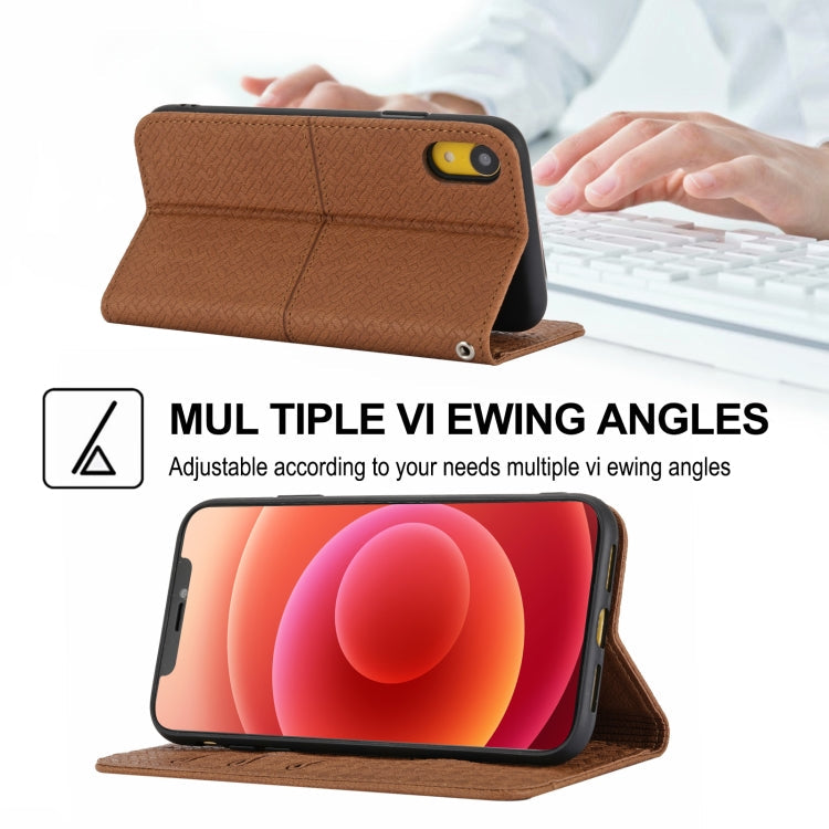 Woven Texture Stitching Magnetic Horizontal Flip PU Leather Case with Holder & Card Slots & Wallet & Lanyard, For iPhone X / XS, For iPhone XS Max