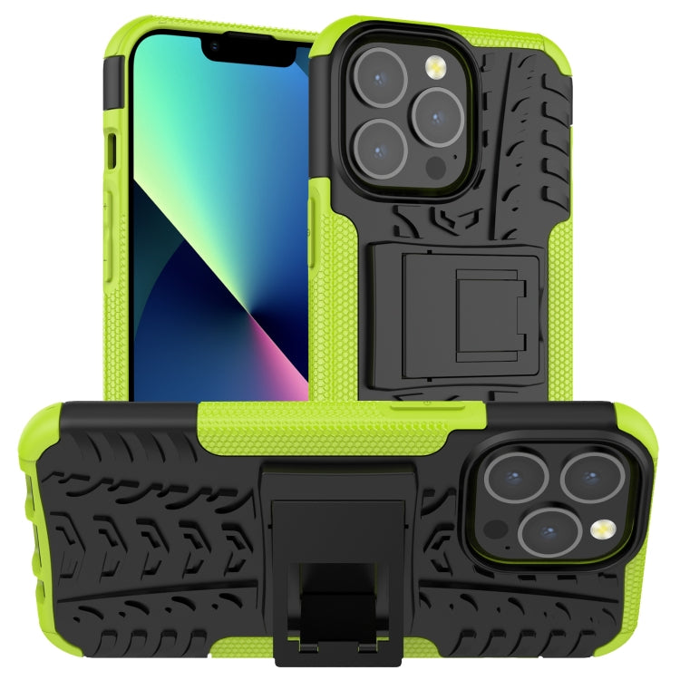Tire Texture Shockproof TPU+PC Protective Case with Holder, For iPhone 13 mini, For iPhone 13, For iPhone 13 Pro
