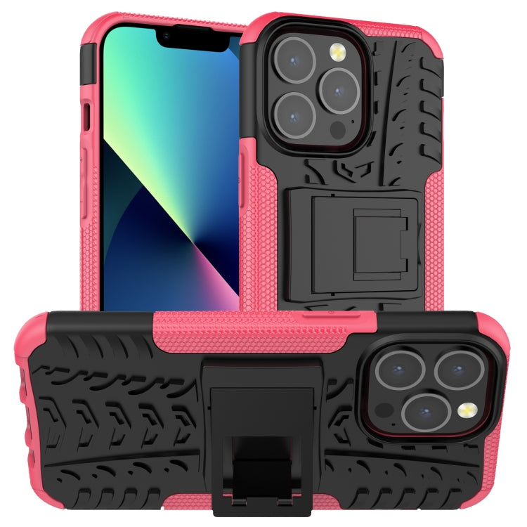 Tire Texture Shockproof TPU+PC Protective Case with Holder, For iPhone 13 mini, For iPhone 13, For iPhone 13 Pro
