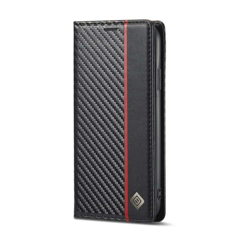 LC.IMEEKE Carbon Fiber PU + TPU Horizontal Flip Leather Case with Holder & Card Slot & Wallet, For iPhone 11, For iPhone 11 Pro, For iPhone 11 Pro Max, For iPhone 12 mini, For iPhone 12 / 12 Pro, For iPhone 12 Pro Max, For iPhone X / XS, For iPhone XR ...