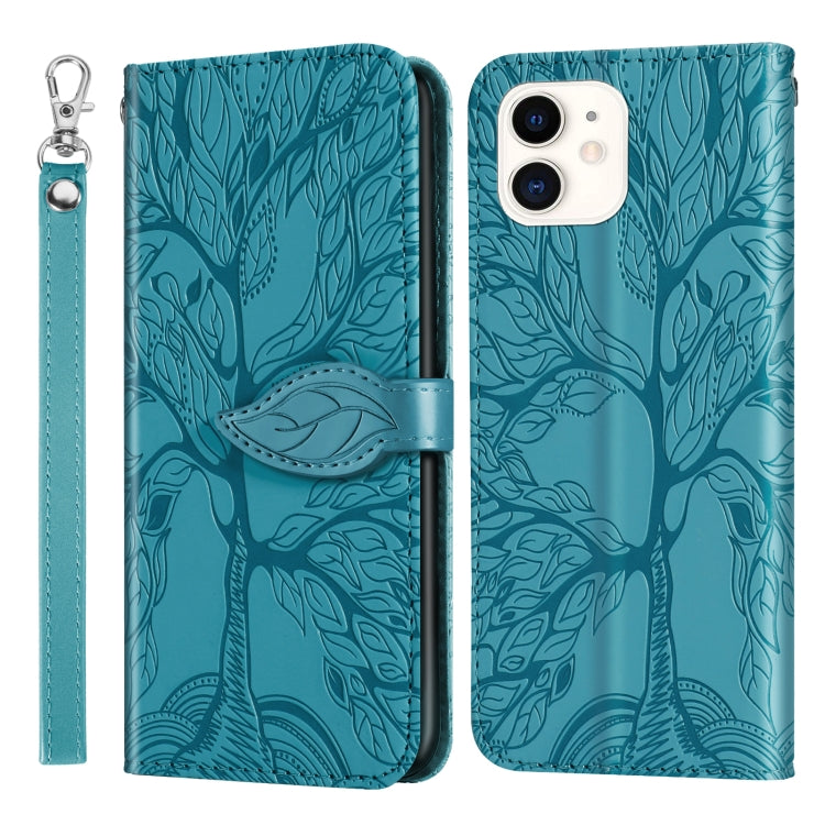 Life of Tree Embossing Pattern Horizontal Flip Leather Case with Holder & Card Slot & Wallet & Photo Frame & Lanyard