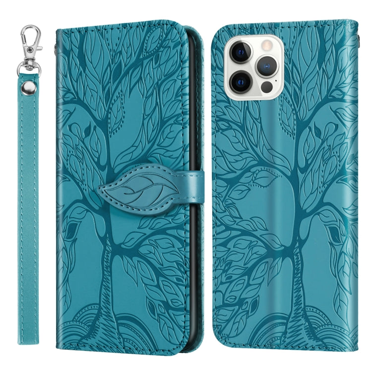 Life of Tree Embossing Pattern Horizontal Flip Leather Case with Holder & Card Slot & Wallet & Photo Frame & Lanyard