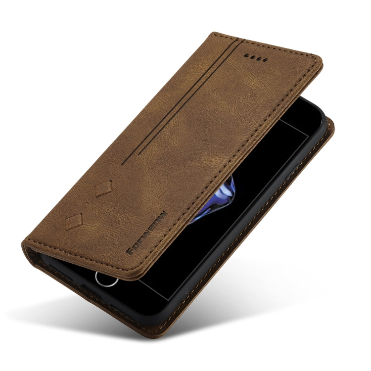 Forwenw F2 Series Magnetic Horizontal Flip Leather Case with Holder & Card Slots & Wallet