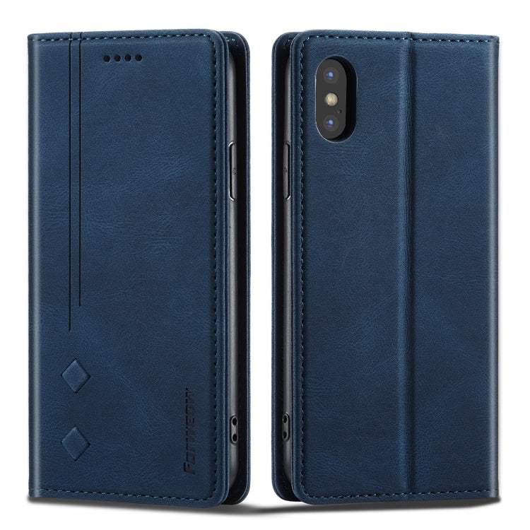 Forwenw F2 Series Magnetic Horizontal Flip Leather Case with Holder & Card Slots & Wallet