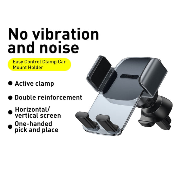 Baseus SUYK000101 Easy to Control Clamping Car Phone Holder Outlet Version, Outlet Version