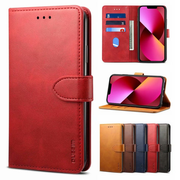GUSSIM Business Style Horizontal Flip Leather Case with Holder & Card Slots & Wallet, For iPhone 13, For iPhone 13 Pro, For iPhone 13 Pro Max