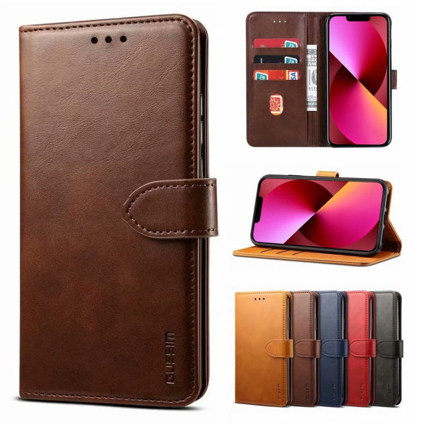 GUSSIM Business Style Horizontal Flip Leather Case with Holder & Card Slots & Wallet, For iPhone 13, For iPhone 13 Pro, For iPhone 13 Pro Max
