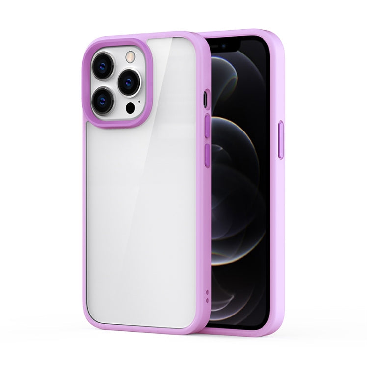 Ming Shield Hybrid Frosted Transparent PC + TPU Scratchproof Shockproof Case, For iPhone 13 Pro Max