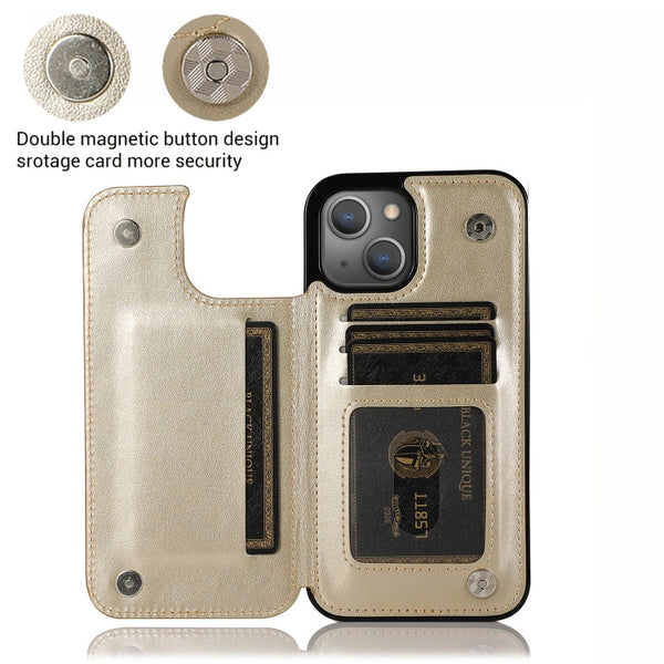 Butterflies Flowers Double Buckle PU + TPU Protective Case with Holder & Card Slots & Photo Frame, For iPhone 13 Pro, For iPhone 13 Pro Max