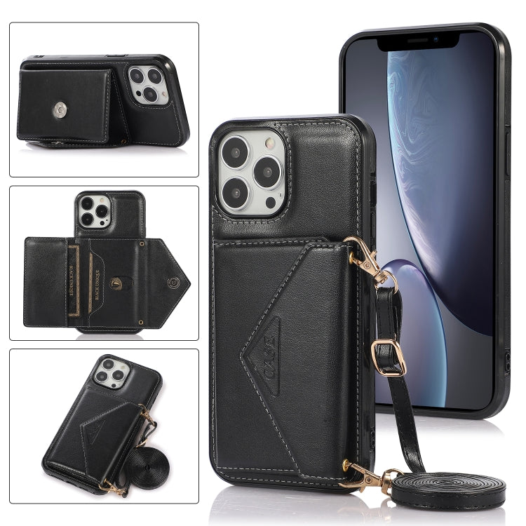 Multi-functional Cross-body Card Bag TPU+PU Back Cover Case with Holder & Card Slot & Wallet, For iPhone 13 mini, For iPhone 13, For iPhone 13 Pro, For iPhone 13 Pro Max