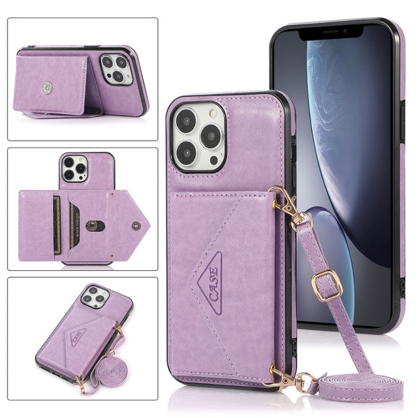 Multi-functional Cross-body Card Bag TPU+PU Back Cover Case with Holder & Card Slot & Wallet, For iPhone 13 mini, For iPhone 13, For iPhone 13 Pro, For iPhone 13 Pro Max