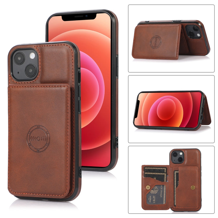Calf Texture Magnetic Card Bag PU Shockproof Case with Holder & Card Slot, For iPhone 13 mini, For iPhone 13, For iPhone 13 Pro, For iPhone 13 Pro Max