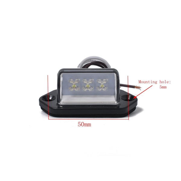 A5662  Truck Trailer Lorry 12V 3LEDs Number Licence Plate Light Rear Tail Lamp