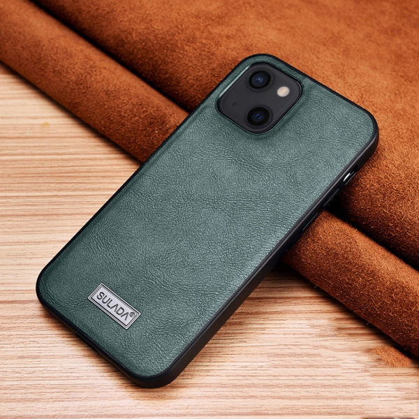 SULADA Shockproof TPU + Handmade Leather Protective Case