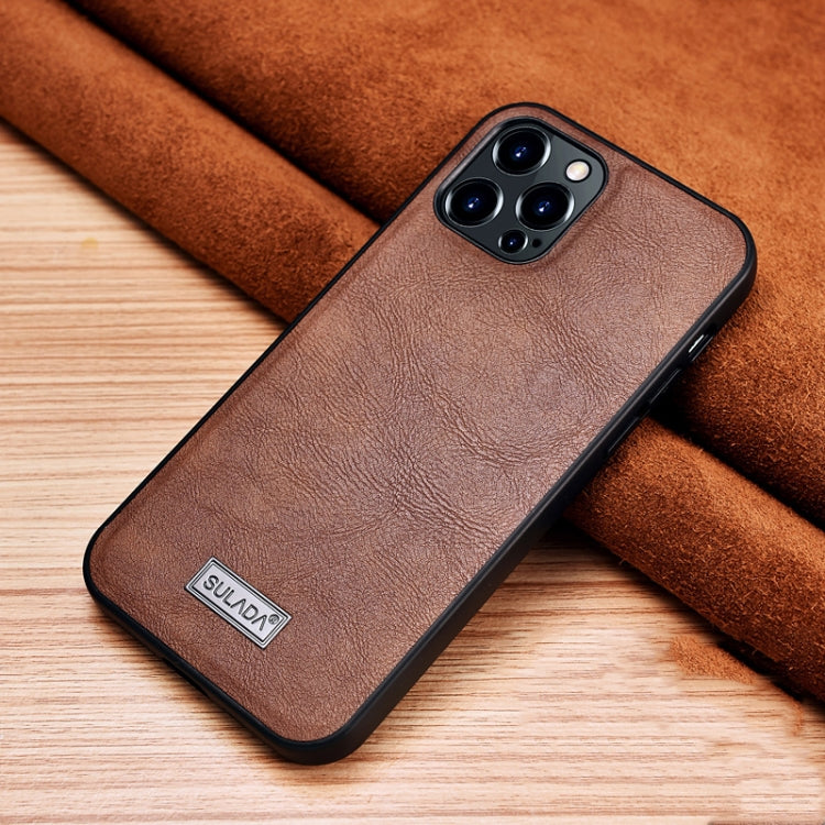 SULADA Shockproof TPU + Handmade Leather Protective Case