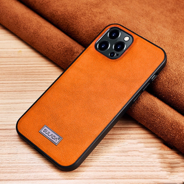 SULADA Shockproof TPU + Handmade Leather Protective Case