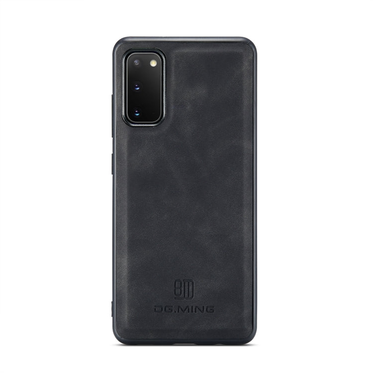 DG.MING M1 Series 3-Fold Multi Card Wallet  Back Cover Shockproof Case with Holder Function, For Samsung Galaxy S20