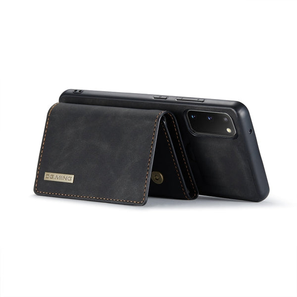 DG.MING M1 Series 3-Fold Multi Card Wallet  Back Cover Shockproof Case with Holder Function, For Samsung Galaxy S20