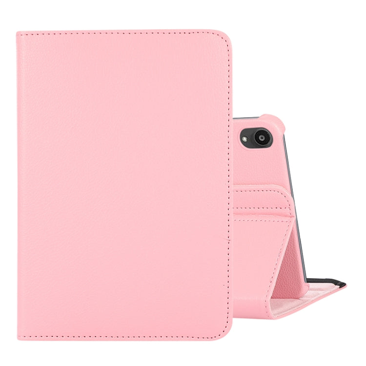 360 Degree Rotation Litchi Texture Flip Leather Case with Holder, For iPad mini 6 / mini 2024