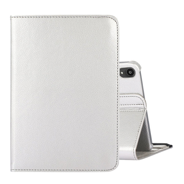 360 Degree Rotation Litchi Texture Flip Leather Case with Holder, For iPad mini 6 / mini 2024