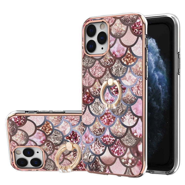 Electroplating Pattern IMD TPU Shockproof Case with Rhinestone Ring Holder, For iPhone 11 Pro, For iPhone 11 Pro Max, For iPhone X / XS, For iPhone XR
